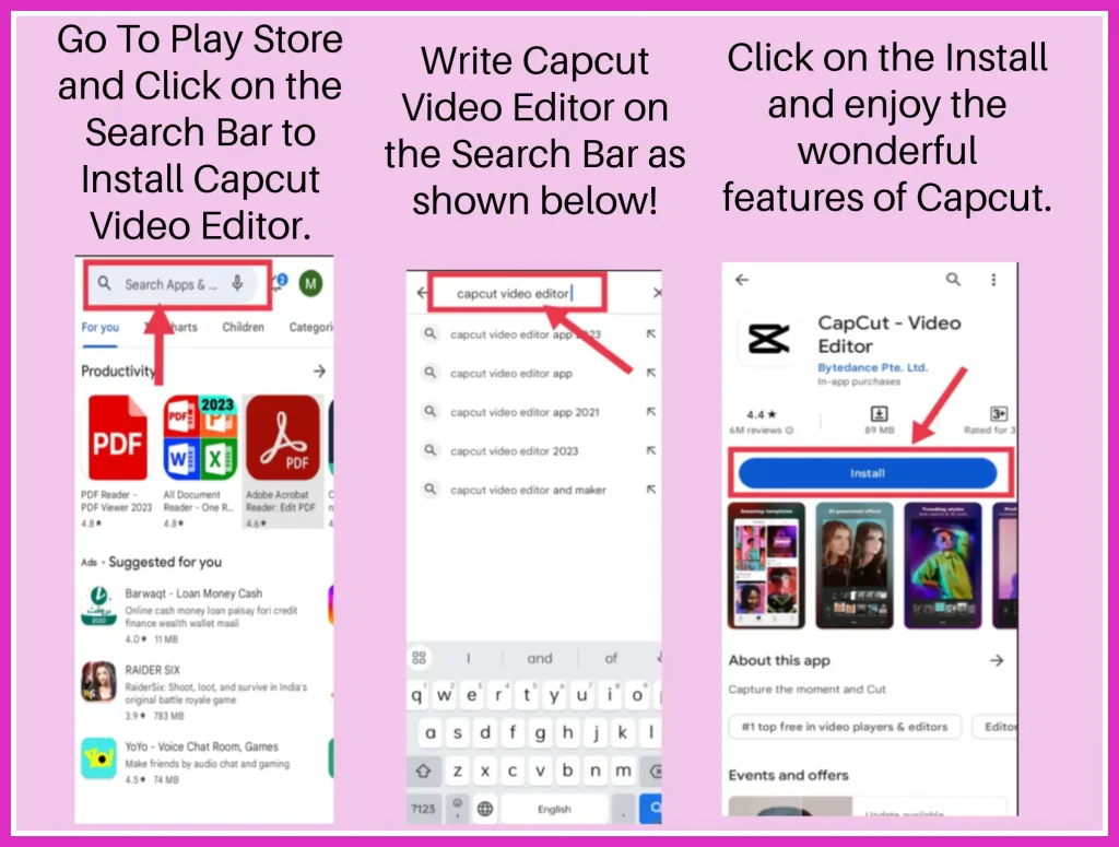 capcut download from google play store